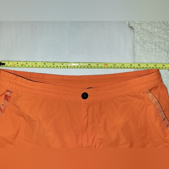 Ralph Lauren RLX Cargo Snap Board Shorts Nylon Orange Size X Large Y2K - Picture 8 of 8